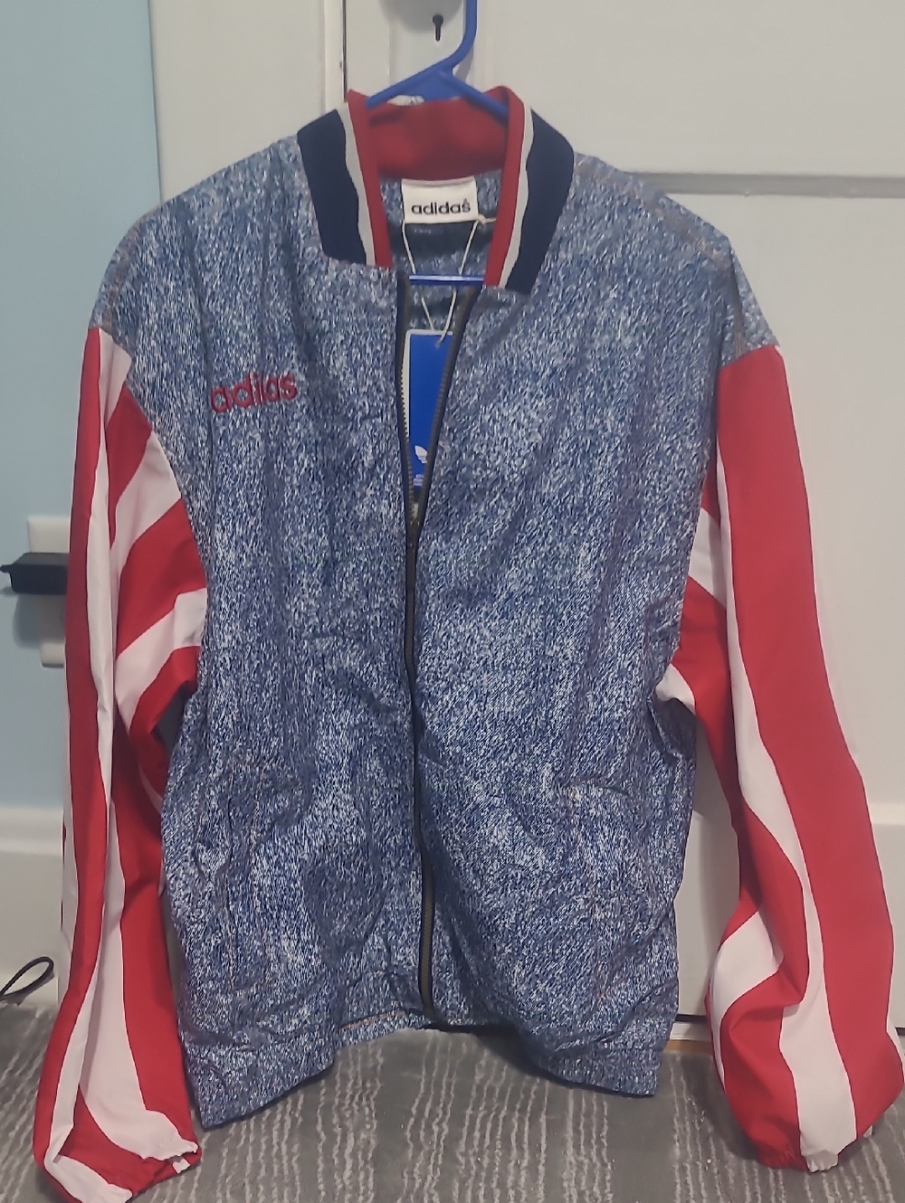 adidas Blue & Red Athletic Jacket